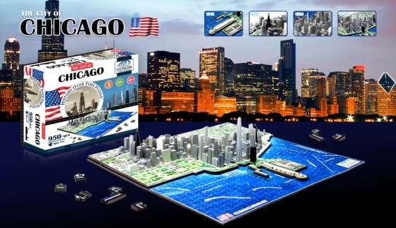 4D Cityscape CHICAGO Puzzle En Uygun Fiyatlarla Toprolls