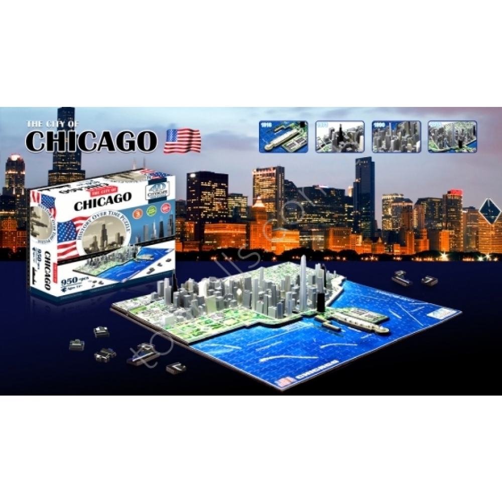 4D Cityscape CHICAGO Puzzle
