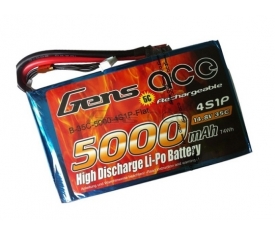 Gens Ace 5000mAh 14.8V 35C 4S1P LiPo Batarya